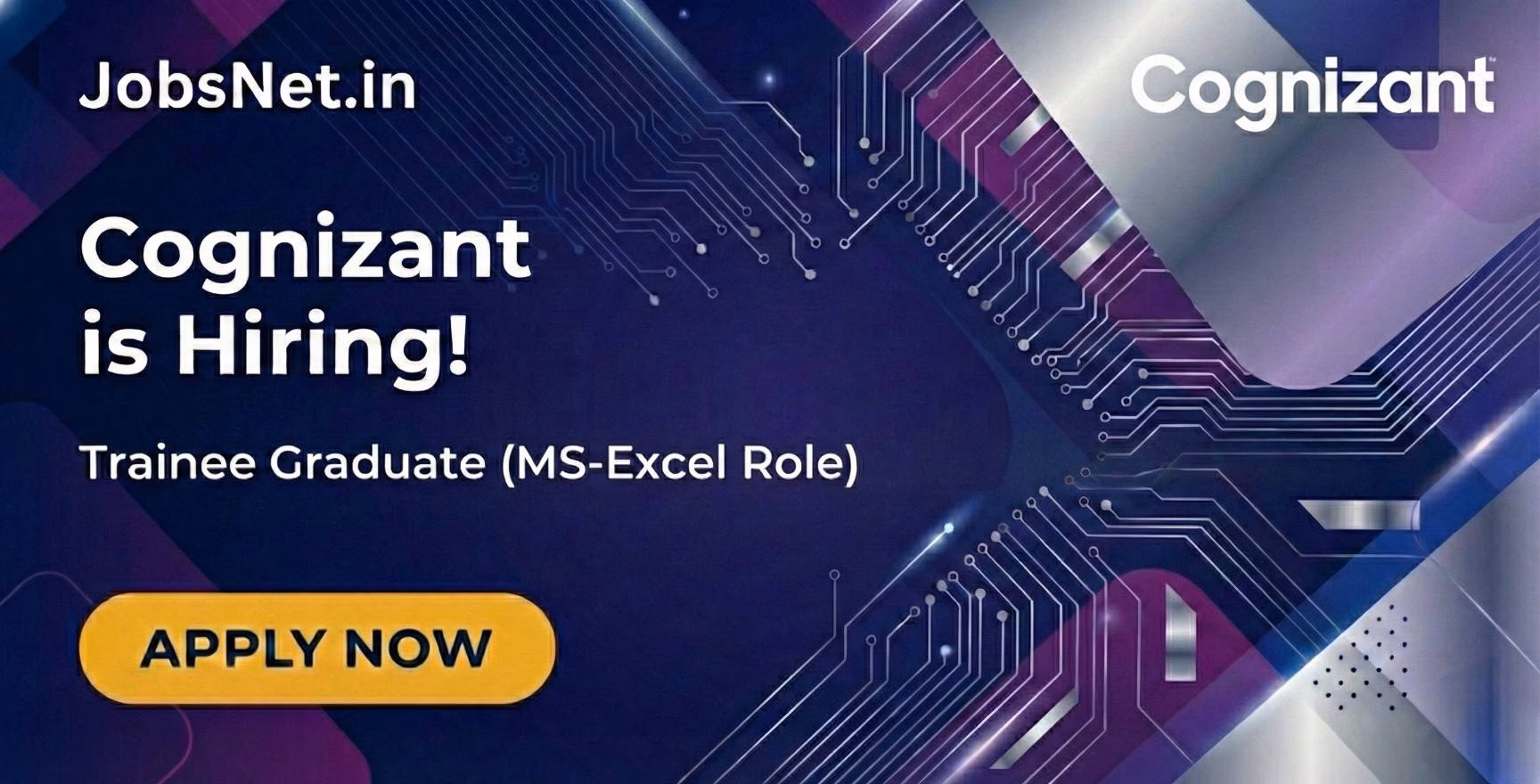 Cognizant job advertisement for graduates